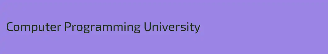 Computer Programming University
